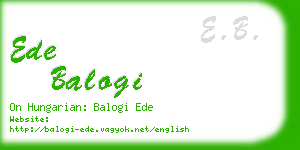 ede balogi business card